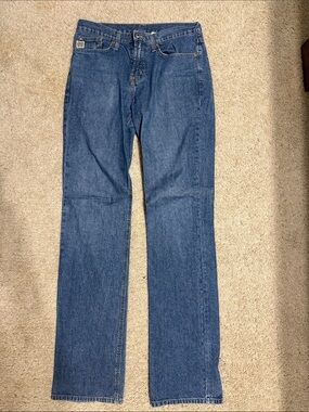 Cinch Light Blue Denim Jeans with Gold Topstitching